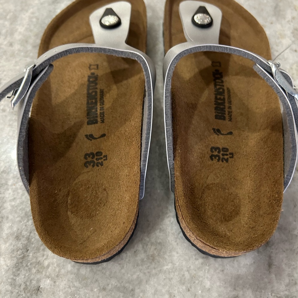 Birkenstock Kids Sandals - Silver and Brown - Picture 5 of 10